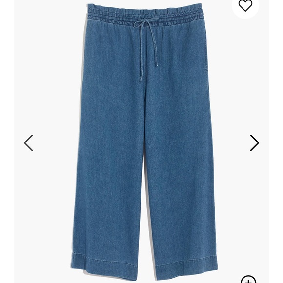 Madewell Indigo Smocked Huston Pull-On Crop Pants - Picture 15 of 16